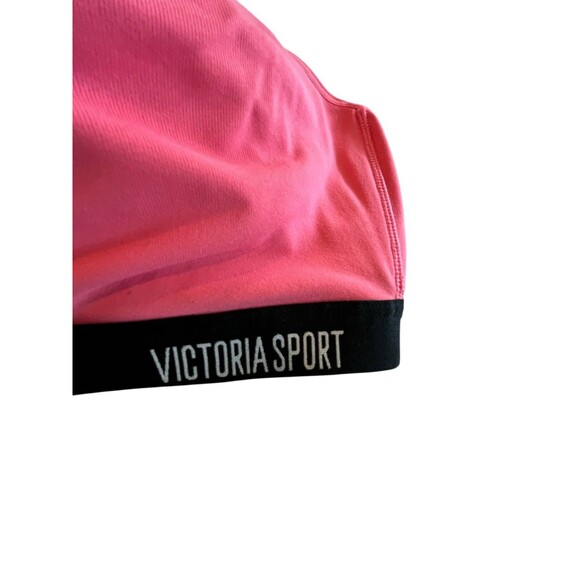 Victoria Secret Knockout Sport Bra Front Zip Underwire Sz 38D Pink & Black - Picture 6 of 8